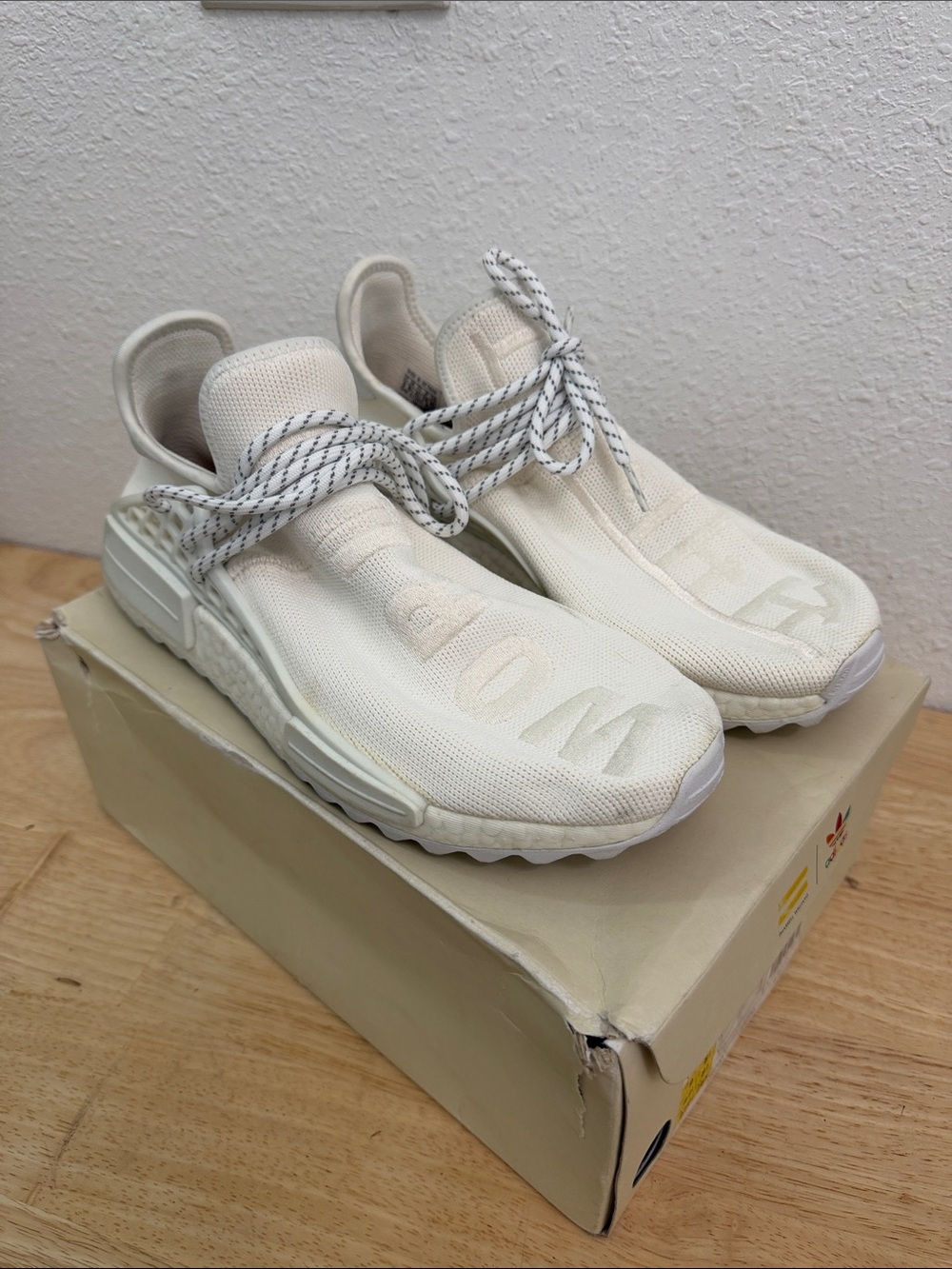 Size 9 - adidas Pharrell x NMD Human Race Trail Blank Canvas